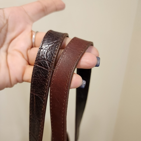 BRAHMIN Brown  Anywhere Melbourne croc embossed leather Shoulder  Tote Bag - Picture 7 of 16